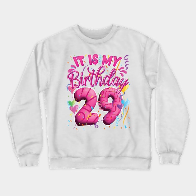 Fabulous 29th Birthday Design - For Women Crewneck Sweatshirt by Graphic Duster